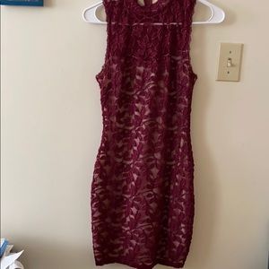Strapless Dark Pink/Red Dress